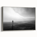 Framed canvas wall art showcasing a serene beach landscape with vibrant colors and a silver frame, perfect for home decor in coastal-themed interiors.