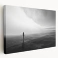 Stretched canvas wall art showcasing a serene beach landscape with vibrant colors and intricate details, perfect for home décor in coastal-themed interiors.
