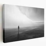 Stretched canvas wall art showcasing a serene beach landscape with vibrant colors and intricate details, perfect for home décor in coastal-themed interiors.