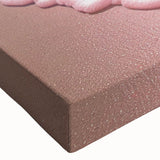 Close-up of a stretched canvas showcasing a vibrant beach landscape wall art design, featuring vivid blues and sandy tones, perfect for home decor.