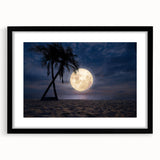 Framed wall art collection showcasing serene beach landscapes with a black mat, perfect for home decor. Ideal for coastal theme enthusiasts and interior design.