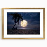Framed wall art collection showcasing serene landscapes and beaches, featuring a gold mat and elegant frame, ideal for enhancing home decor with a coastal theme.