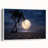 Framed canvas wall art showcasing a serene beach landscape with soft pastel colors, ideal for home decor, enhancing coastal themes and relaxation vibes.