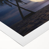 Rolled canvas showcasing a vibrant beach landscape design, featuring soft pastel colors and abstract waves, ideal for home decor and wall art collection.