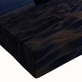 Close-up of a stretched canvas wall art piece depicting a serene beach landscape with vibrant colors, perfect for coastal-themed home decor.