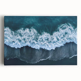 Stretched canvas wall art showcasing a serene beach landscape design with vibrant colors, perfect for home decor. Ideal for creating a calming atmosphere.