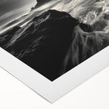 Vibrant rolled canvas wall art showcasing a serene beach landscape with soft pastel colors, perfect for home decor or coastal-themed interiors.