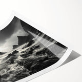 Vibrant beach landscape wall art print showcasing a serene ocean view with soft waves and a colorful sunset, rolled and ready for display in any decor.