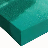 Close-up of a stretched canvas wall art piece showcasing a vibrant beach landscape design, featuring rich colors and intricate details, perfect for home decor.