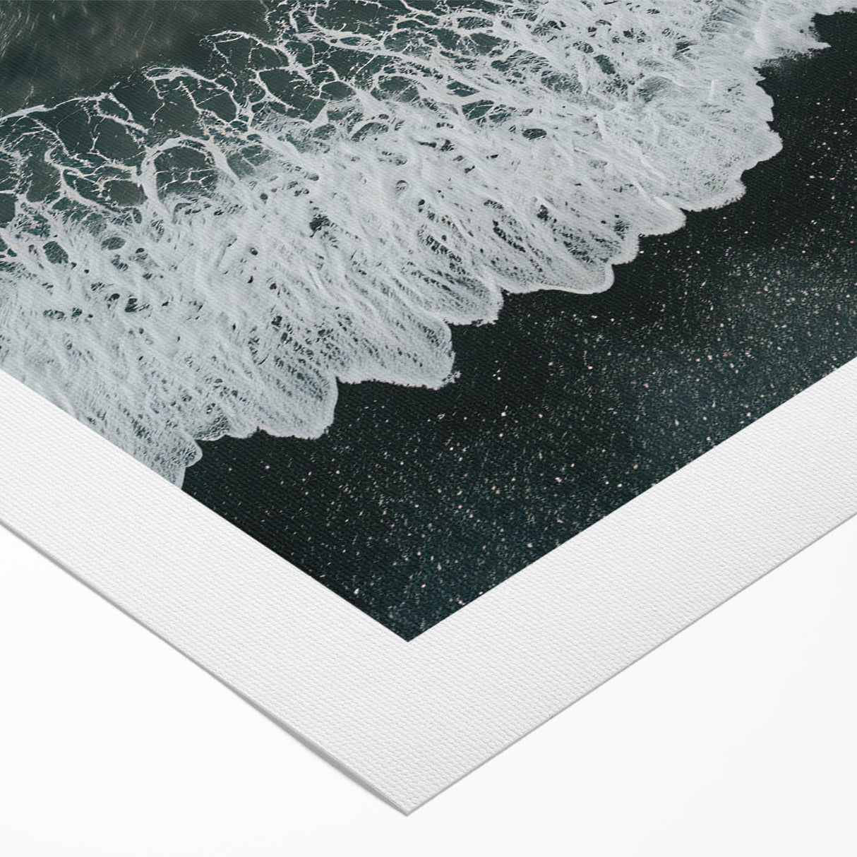 Rolled canvas artwork showcasing a vibrant beach landscape design, featuring vivid blue skies and golden sands, ideal for home decor. Perfect for adding a coastal touch to interiors.