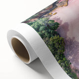 Vibrant rolled canvas print showcasing a serene beach landscape with soft waves and golden sand, perfect for home decor and wall art collections.