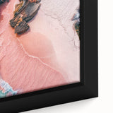 Framed wall art featuring a vibrant beach landscape design, showcasing colorful skies and ocean waves, perfect for home decor. Ideal for coastal-themed interiors.