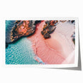Stunning rolled wall art print showcasing a vibrant beach landscape design with vivid colors and intricate details, ideal for enhancing home decor and creating a serene atmosphere.