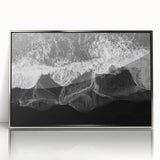 Framed wall art collection showcasing a serene beach landscape design with vibrant colors, featuring silver accents and an acrylic front for a modern touch. Ideal for coastal-themed decor.