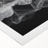 Vibrant rolled canvas artwork showcasing a serene beach landscape with soft pastel colors, ideal for home decor, emphasizing tranquility and relaxation.