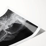 Vibrant rolled canvas print showcasing a serene beach landscape with soft pastel colors, ideal for home decor and wall art collections. Perfect for creating a calming atmosphere.