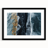 Framed wall art collection showcasing a serene beach landscape with vibrant colors and a black mat, perfect for enhancing home decor aesthetics.