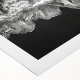 Rolled canvas artwork showcasing a vibrant beach landscape with colorful sunset hues, featuring serene ocean waves and palm trees, perfect for coastal-themed decor.