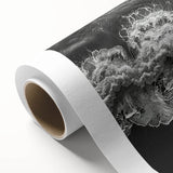 Vibrant rolled canvas artwork depicting a serene beach landscape, showcasing soft pastel skies and gentle waves, ideal for coastal-themed decor.