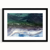 Framed wall art collection showcasing serene beach landscapes with a black mat and frame, perfect for enhancing home decor and creating a calming atmosphere.