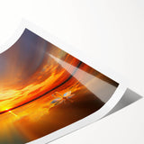 Vibrant rolled canvas print showcasing a serene beach landscape with soft waves and golden sand, perfect for home decor. The artwork features calming colors and intricate details, making it an ideal addition to any coastal-themed space.