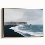 Framed canvas wall art featuring a stunning beach landscape design with golden accents, ideal for home decor and enhancing interior aesthetics. The artwork showcases vibrant colors and intricate details, perfect for creating a serene atmosphere in living spaces.