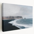 Stretched canvas wall art depicting a serene beach landscape with vibrant colors and intricate details, perfect for adding a coastal vibe to home decor.