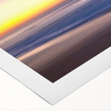 Vibrant rolled canvas wall art showcasing a serene beach landscape with soft waves, golden sands, and a calming sky, ideal for home decor and relaxation.