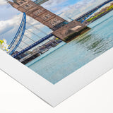 Rolled canvas wall art showcasing a vibrant landscape bridge design, featuring lush greenery and a serene river, perfect for enhancing home decor aesthetics.