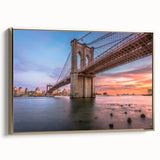 Framed canvas wall art from the Landscapes and Bridges collection, showcasing a gold-accented design with a contemporary aesthetic, perfect for home decor.