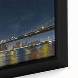 Framed canvas wall art showcasing a vibrant landscape bridge design, featuring intricate details and rich colors, ideal for enhancing modern home decor aesthetics.