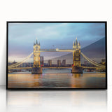 Framed acrylic wall art featuring a stunning landscape bridge design in black, showcasing a modern aesthetic perfect for contemporary home decor. The piece is ideal for enhancing living spaces with its striking visuals and artistic appeal.