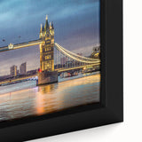 Framed canvas wall art showcasing a vibrant landscape with a bridge, featuring rich colors and intricate details, perfect for home decor and enhancing interiors.