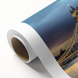 Rolled canvas artwork showcasing a vibrant landscape bridge design, featuring lush greenery and a serene river scene, ideal for enhancing home decor.