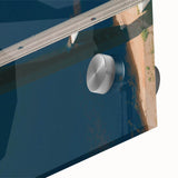 Close-up of a stunning acrylic wall art design showcasing vibrant landscapes and intricate bridge details, perfect for enhancing modern home decor aesthetics.