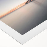 Rolled canvas showcasing a vibrant landscape bridge design, highlighted by lush greenery and serene water reflections, perfect for modern home decor.