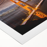 Elegant rolled canvas wall art showcasing a serene landscape with a wooden bridge over a tranquil stream, perfect for enhancing home decor. The vibrant colors and detailed textures create a calming atmosphere, ideal for living spaces or offices.