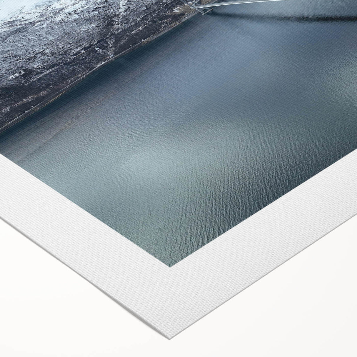 Rolled canvas showcasing a vibrant landscape bridge design in rich colors, perfect for modern home decor, packaged securely in a durable tube for safe shipping.