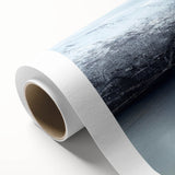 Rolled canvas wall art depicting a serene landscape with a bridge over a river, showcasing vibrant greens and blues, perfect for enhancing home decor.