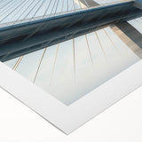 Rolled canvas wall art showcasing a vibrant landscape bridge design with rich colors and intricate details, perfect for modern home decor.