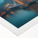 Rolled canvas artwork showcasing a vibrant landscape featuring a serene bridge and lush greenery, designed to enhance home decor. Ideal for nature lovers and art enthusiasts.