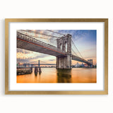 Framed wall art collection showcasing a stunning landscape bridge design with a gold mat, perfect for enhancing home decor. Ideal for nature lovers and art enthusiasts.