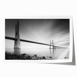 Stunning rolled print showcasing a vibrant landscape bridge design, featuring vivid colors and intricate details, perfect for modern home decor and art enthusiasts.