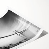 Stunning rolled print of a serene landscape featuring a picturesque bridge over a tranquil river, ideal for home decor. The vibrant colors and detailed design enhance any interior space.