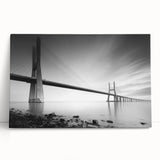 Stretched canvas artwork showcasing a vibrant landscape bridge design, featuring rich colors and intricate details, ideal for home decor and modern art enthusiasts.