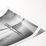 Stunning rolled wall art print depicting a serene landscape with a bridge, showcasing vibrant colors and intricate details, perfect for home decor enhancement.