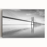 Stretched canvas wall art showcasing a vibrant landscape featuring a picturesque bridge, perfect for enhancing home decor with nature-inspired design elements.