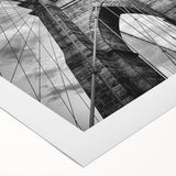 Colorful abstract landscape wall art featuring a vibrant bridge design on rolled canvas, ideal for modern home decor. Packaged securely in a cardboard tube for safe delivery.