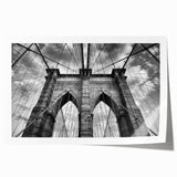 Stunning rolled print of a modern landscape bridge design, showcasing vibrant colors and intricate details, perfect for home decor or art collection.