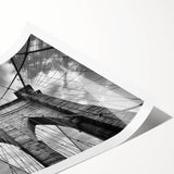 Vibrant rolled print showcasing a scenic landscape bridge design, ideal for home decor. Features rich colors and intricate details, packaged securely in a tube.